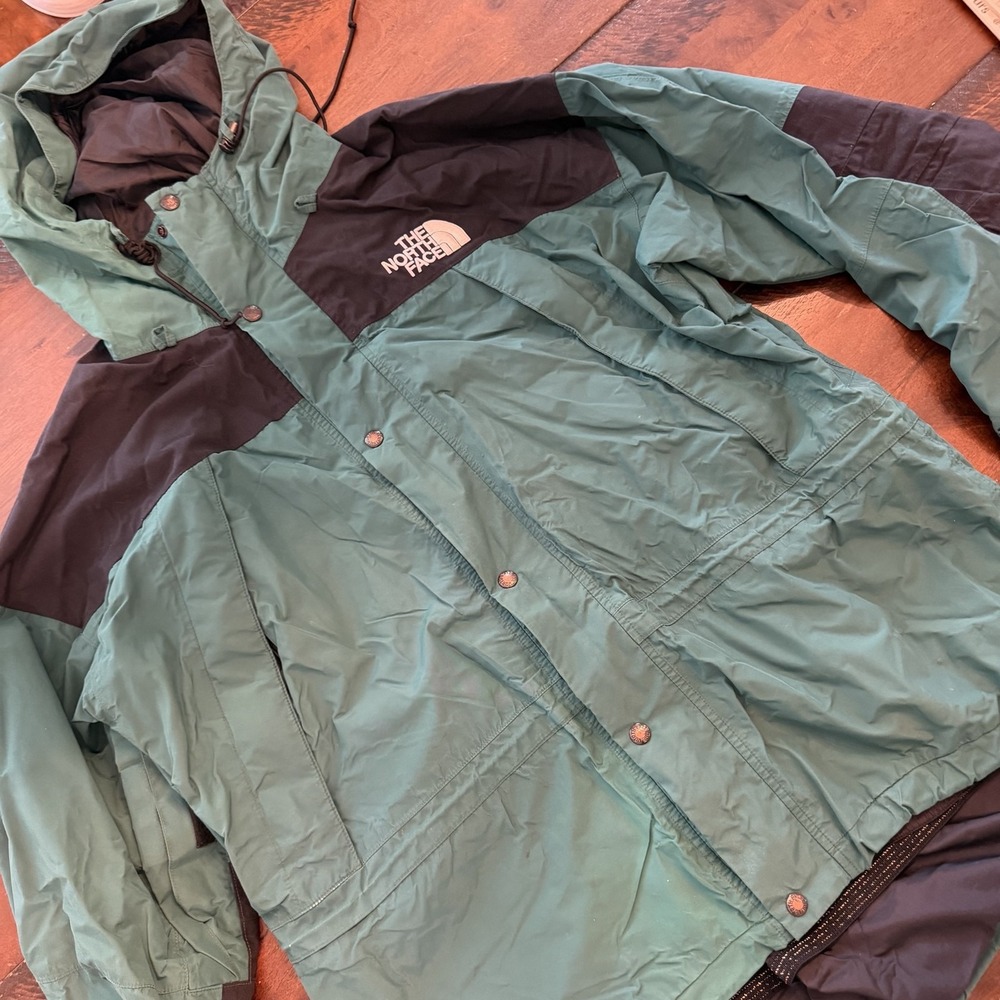 The North Face Jacket Mens XL Green GORE-TEX Vintage Ski Coat Mountain Light